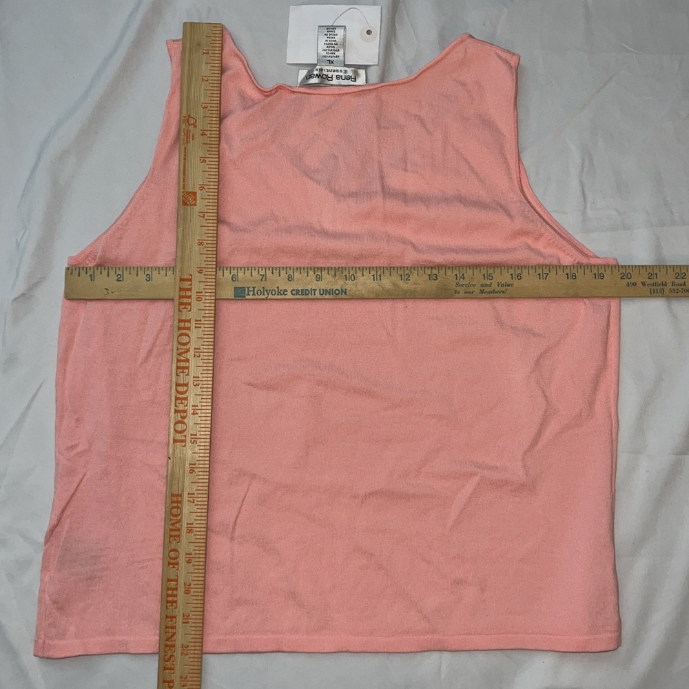 Rena Rowan Essentials Womens Tank Blouse Size XL Pink Coral Sleeveless‎ - Picture 5 of 5